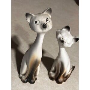 Vintage Signed Kreiss Siamese Cats Salt & Pepper Shakers